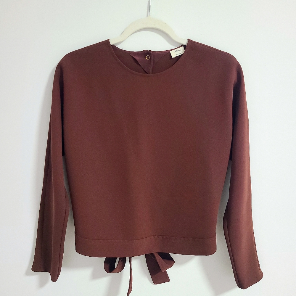 Aritzia Wilfred Laon Tie Back Blouse - Women's Small